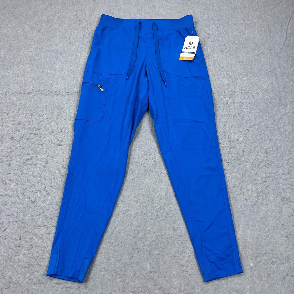 Adar Pro Scrub Pants Womens Small Royal Blue Tailored Fit Medical Uniform Jogger